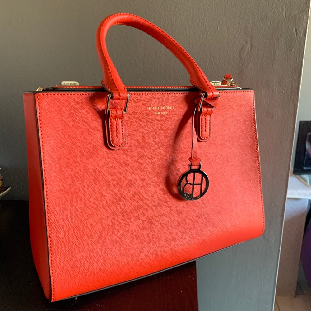Henri Bendel red orange purse